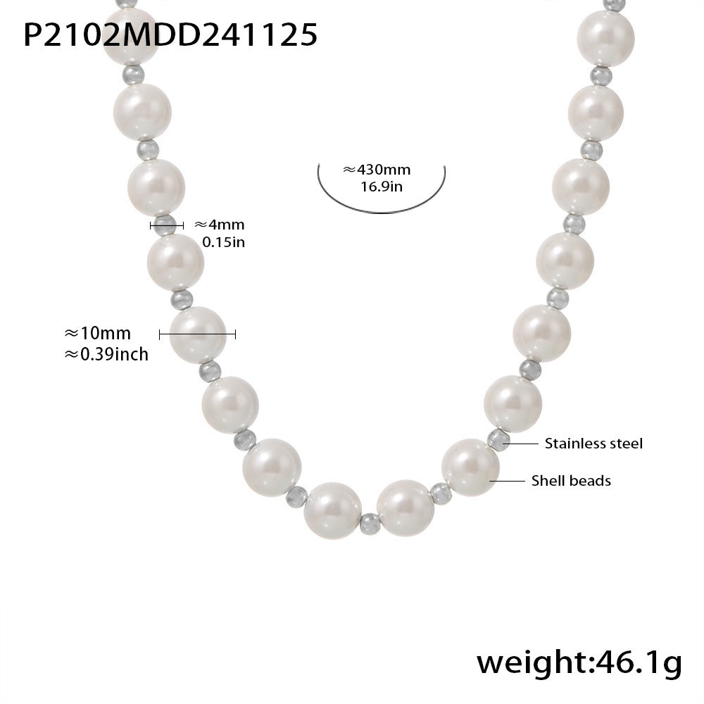 Womens Luxe Elegant Pearl Necklace